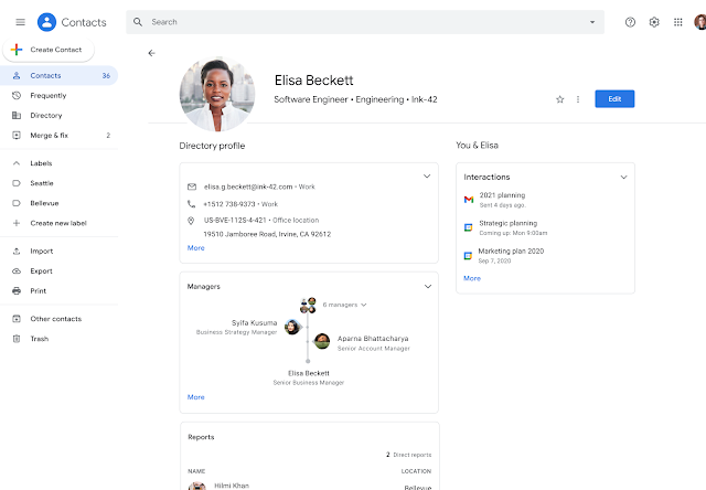 Google Calendar mới cung cấp thông tin phong phú hơn về đồng nghiệp và các bên liên quan của bạn